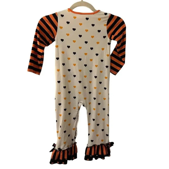 Penelope Plum One-piece Halloween Outfit Size 3T Ruffle Girls Toddler Pajamas - Picture 2 of 6